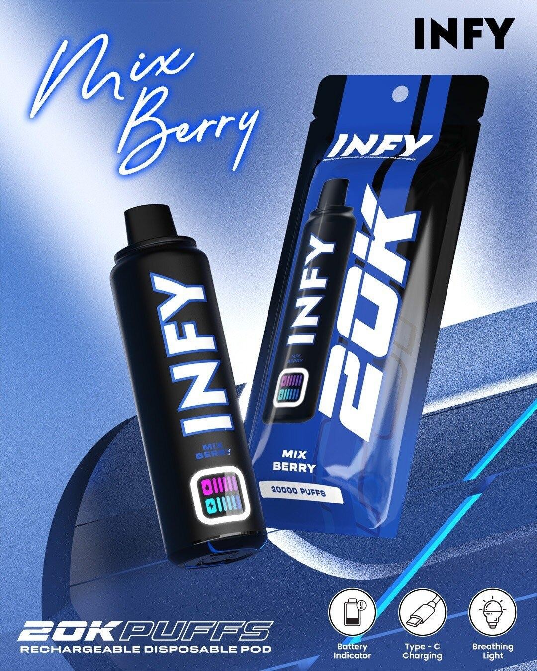 INFY 20000 PUFFS มิกเบอรี่