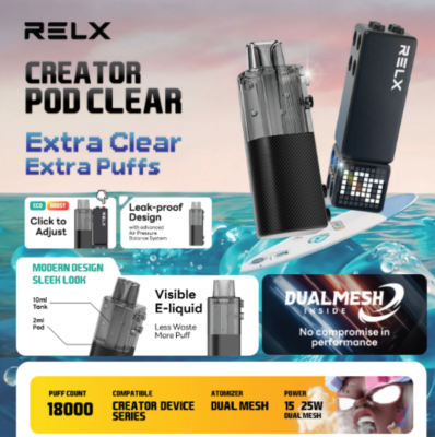 RELX CREATOR CLEAR 18000 PUFFS