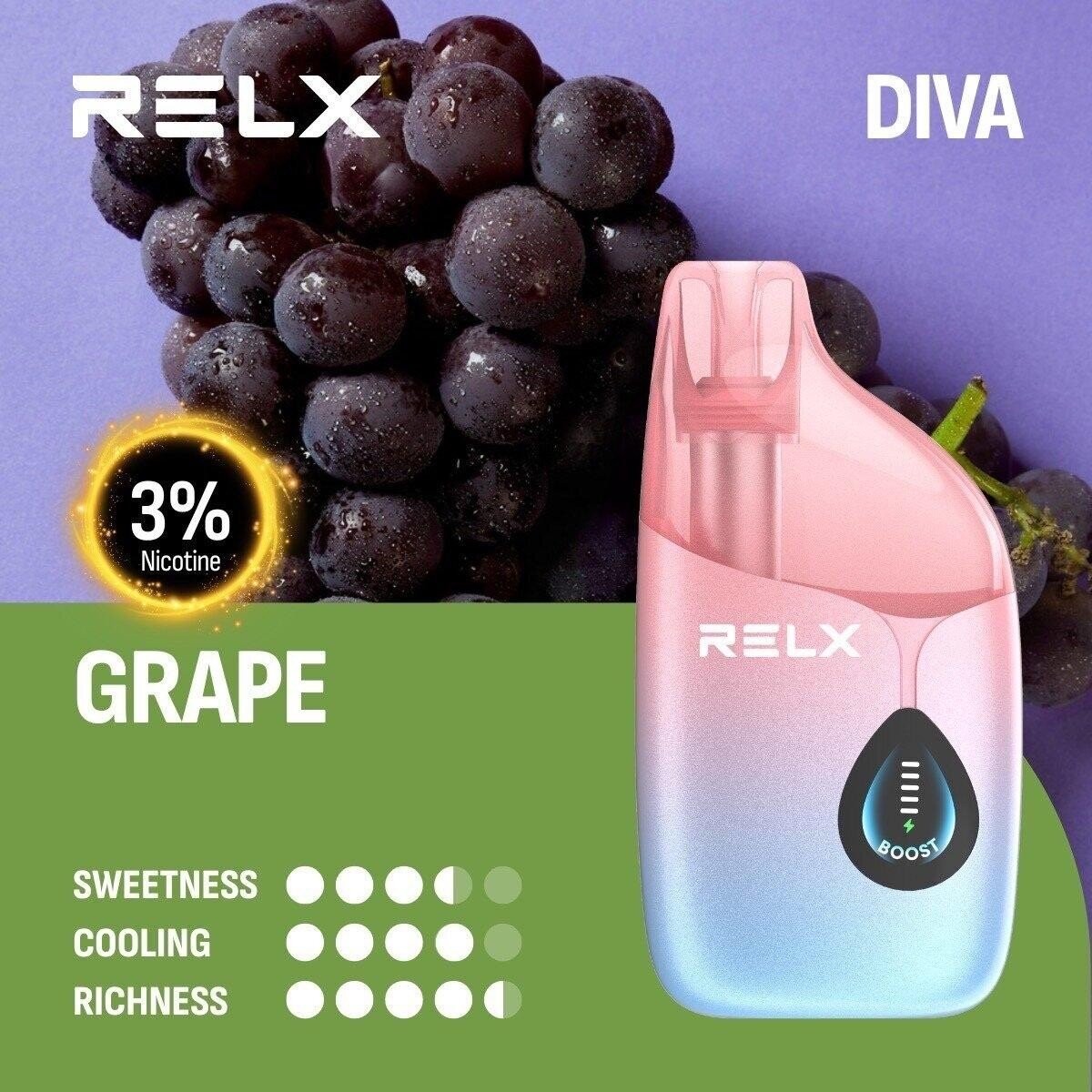 RELX DIVA 30000 PUFFS องุ่น