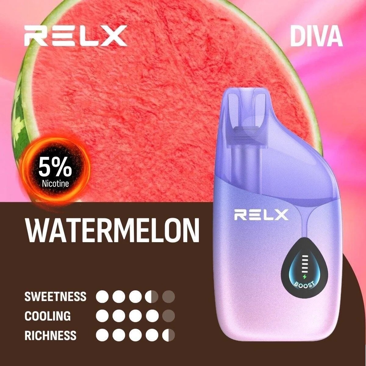 RELX DIVA 30000 PUFFS แตงโม 5%